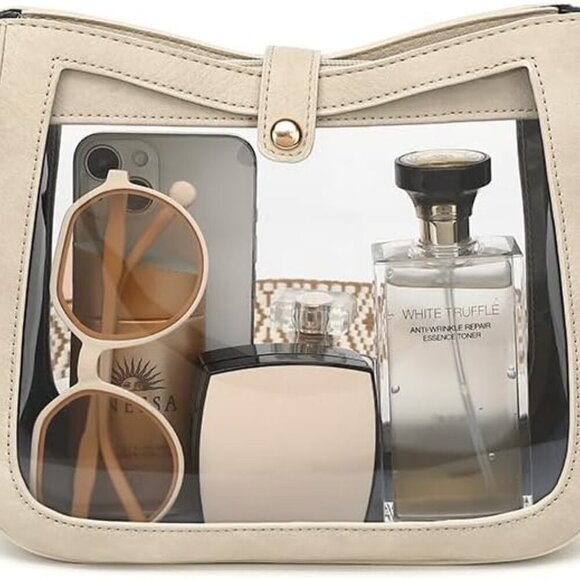 Clear Crossbody Bags Stadium Approved, Clear Purses with Guitar Strap Clear bag - Picture 1 of 6